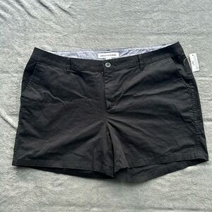 Amazon Essentials Women's Black‎ Chino Shorts Size 16 NWT